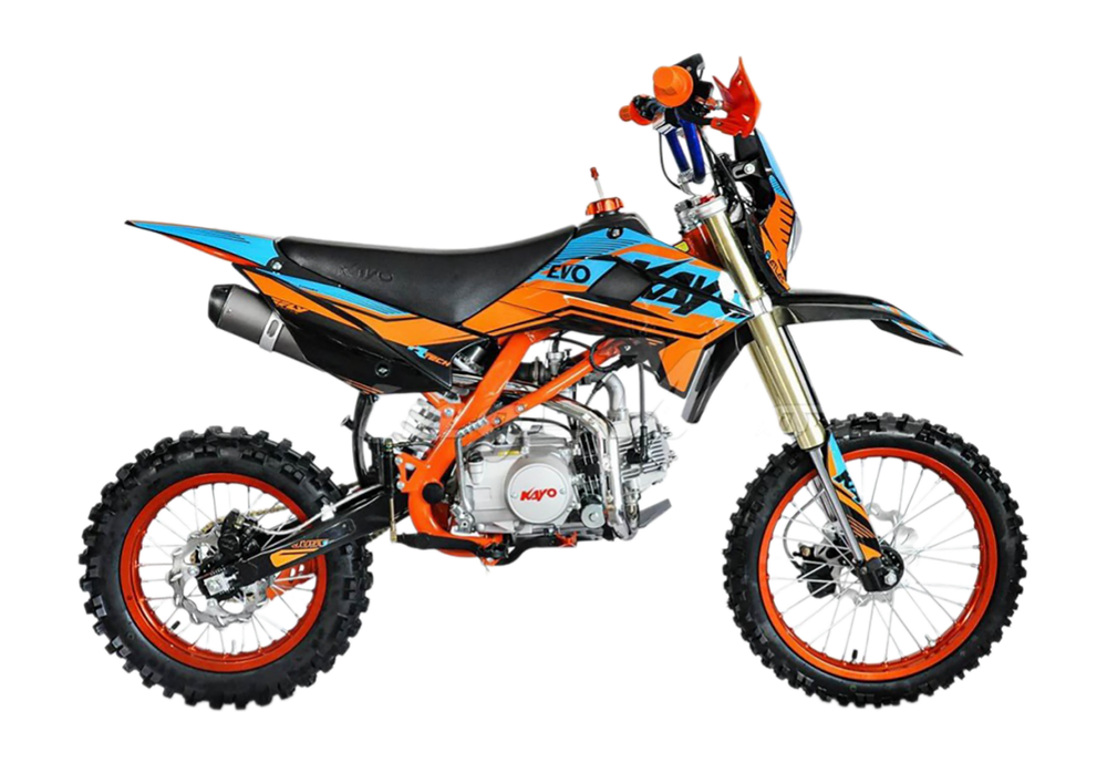 Питбайк KAYO EVOLUTION YX125EM 17/14 KRZ (механ. сцепл., эл. стартер 2022 г.)