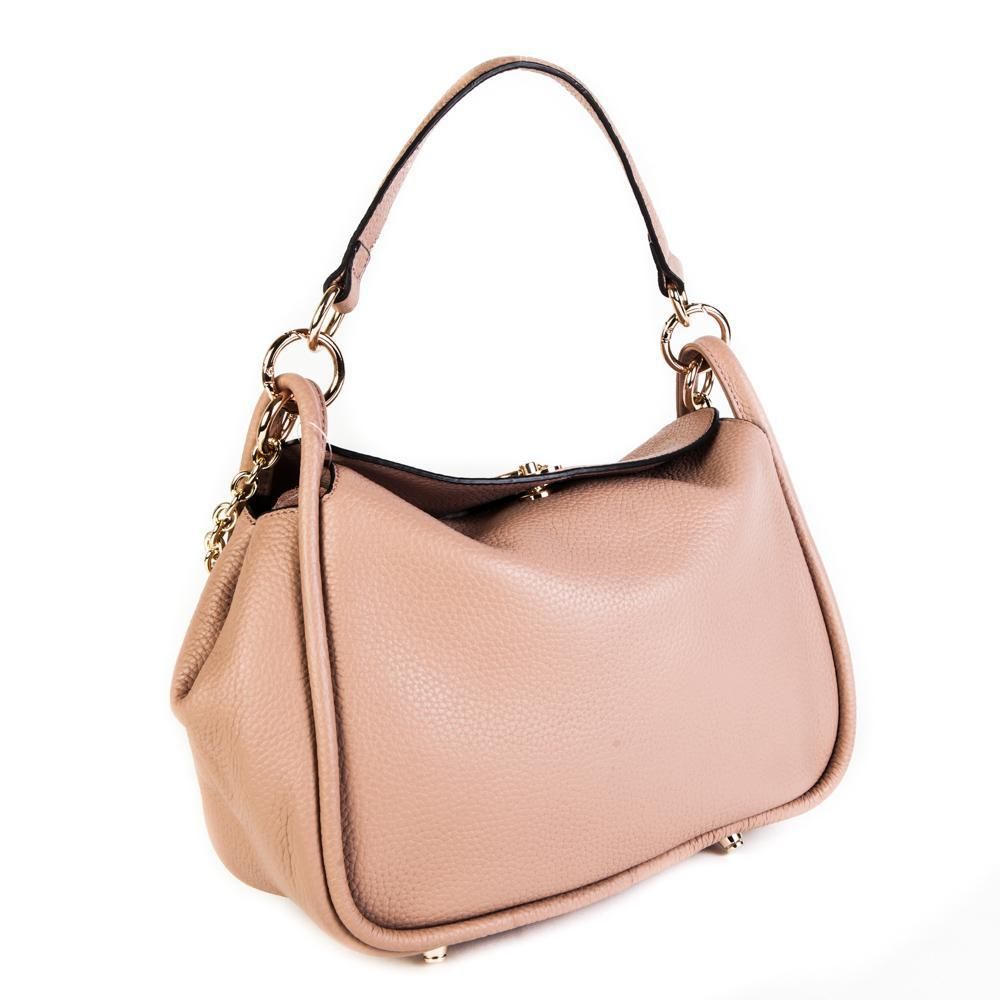 Оригинальная женская маленькая розовая сумочка с цепочкой из натуральной кожи 26х18х11 см Doublecity 9728 Pink