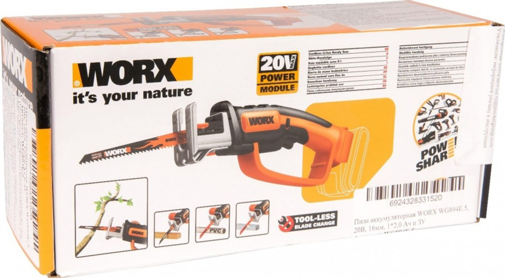 Пила сабельная аккумуляторная Worx WG894E.5