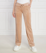 Спортивные штаны Del Ray Classic Velour Pant Pocket Design GOLD HW Juicy Couture - бежевый(JCAP180G)