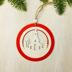 Подвеска «Сказочный лес» 10 см, Красный/белый