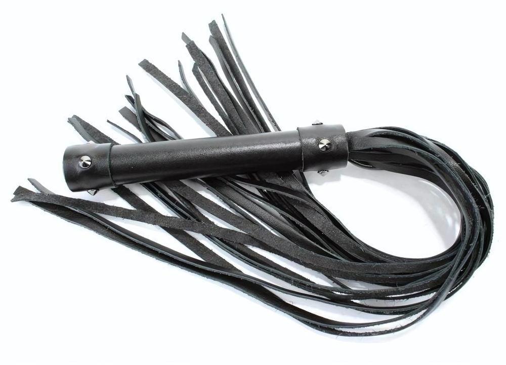 Черная длинная плеть с шипами - 60 см. (Цвет: черный)