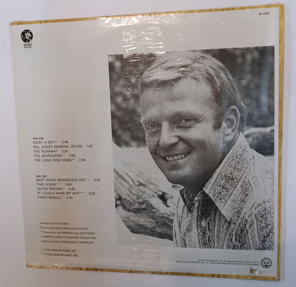 Винтажная виниловая пластинка LP Jud Strunk Daisy A Day (USA 1973) (Sealed)