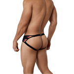 Черные принтованные трусы-джоки Natura Jockstrap (Размер: L) (Цвет: черный)