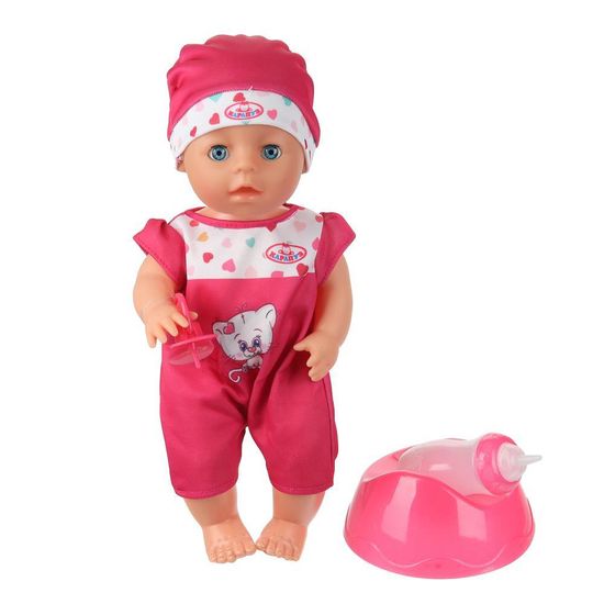 Пупс озвуч 30 см, пьет, писает, закр. глазки, 2 акс, 50 звуков КАРАПУЗ