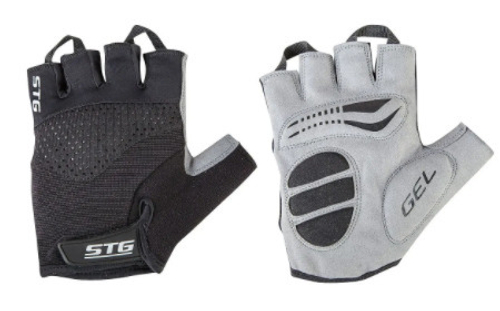 Перчатки STG, мод.AI-03-202,unisex, летние,черные/серые,на липучке,с вентиляцией,размер M,31946
