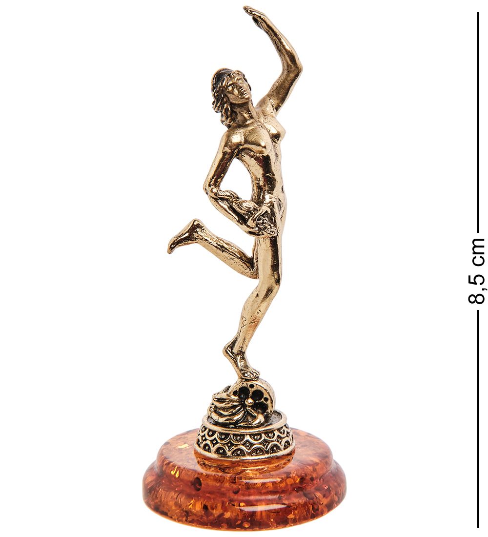 Народные промыслы AM-3191 Фигурка «Богиня счастья, удачи» (латунь, янтарь)