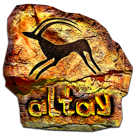 Магнит петроглиф золото "Косуля"