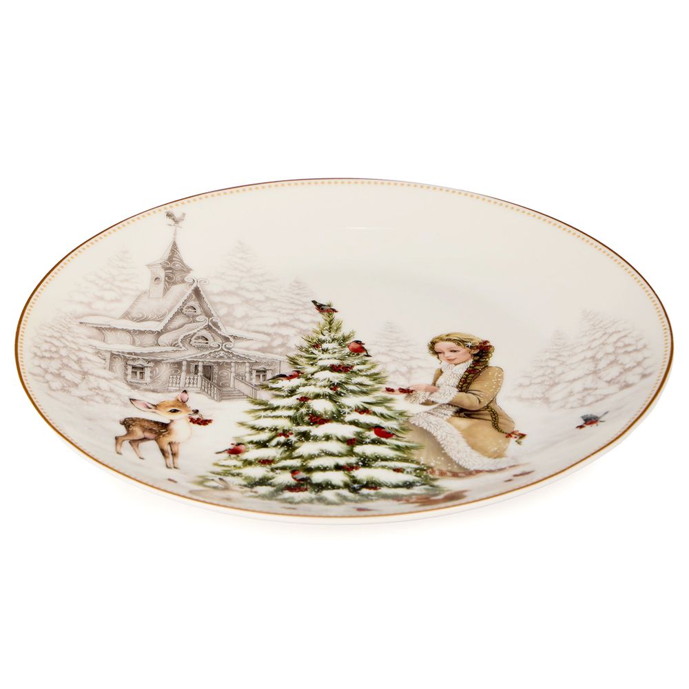 ТАРЕЛКА ЗАКУСОЧНАЯ LEFARD "МОРОЗКО" 20,5 СМ (КОР=18ШТ.)