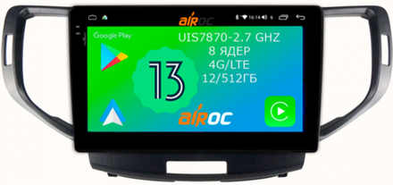 Магнитола для Honda Accord 8 2008-2012 - Airoc 2K AU-1908 на Android 13, TS20, 12/512Гб, SIM-слот