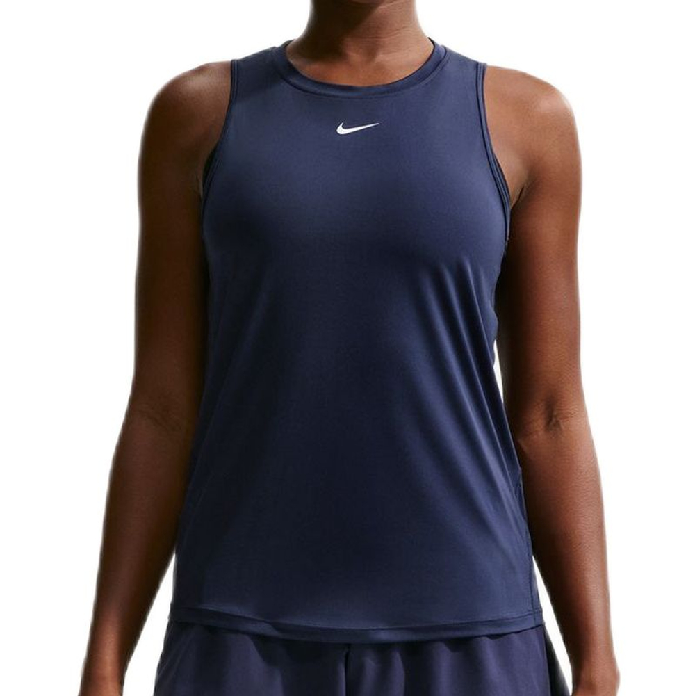 Женский топ теннисный Nike One Classic Dri-Fit Tank - midnight navy/white