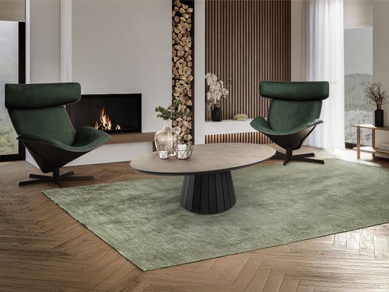 Koria Приставной столик цвет каменный/черный