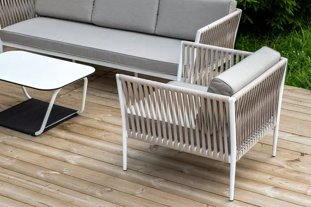 "Касабланка" лаунж-зона плетеная из роупа 5-местная, цвет бежевый