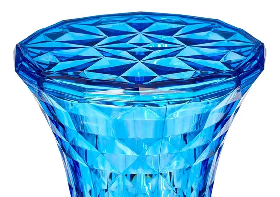 Столик-табурет Rock прозрачный синий