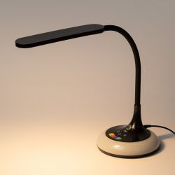 Настольный светильник ЭРА NLED-481-10W-BK светодиодный с RGB ночником черный