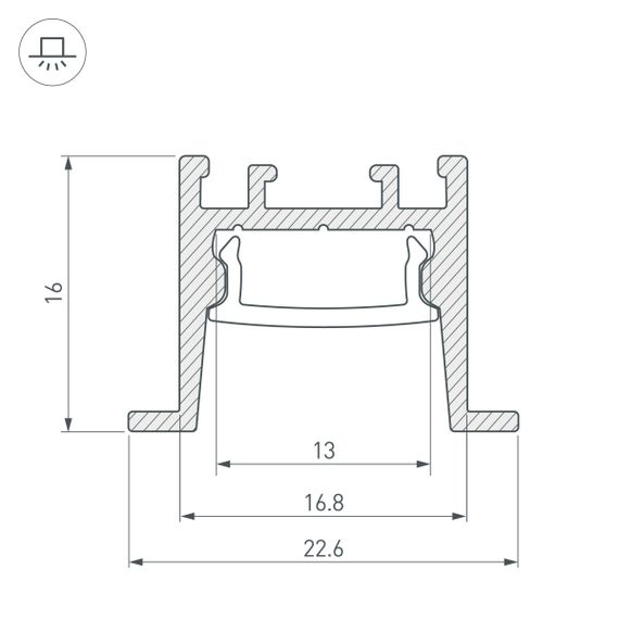 Профиль Arlight SL-Comfort-2316-F-2000 Anod 031768