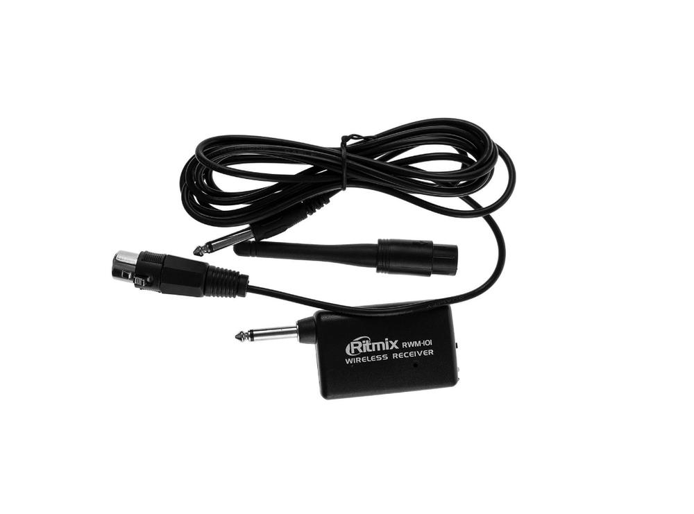 Микрофон Ritmix RWM-101 черный беспроводной