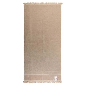 Полотенце банное, с декоративной бахромой, бежевый