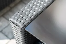 "Вашингтон" лаунж-зона из искусственного ротанга на 4 персоны, цвет черный