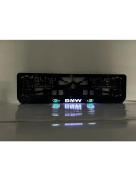 Рамка для номера с подсветкой. BMW GREEN Глаза