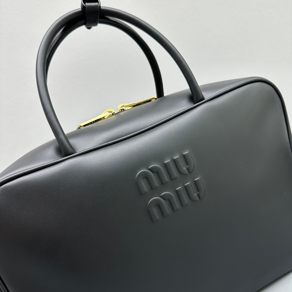 Miu Miu Leather Top Handle Bag 24 cm