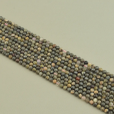 Нитка Родонит,Розовый кварц 39 см. 4,4 мм. (Без замка)