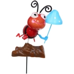 Фигура на спице «Пчёлка с грибочком» 60 см (фигура 14*8 см), микс