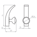 Крючок настенный MB-LM/K-004 GP золото