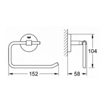 Держатель туалетной бумаги без крышки Grohe Bau Cosmopolitan 40457001