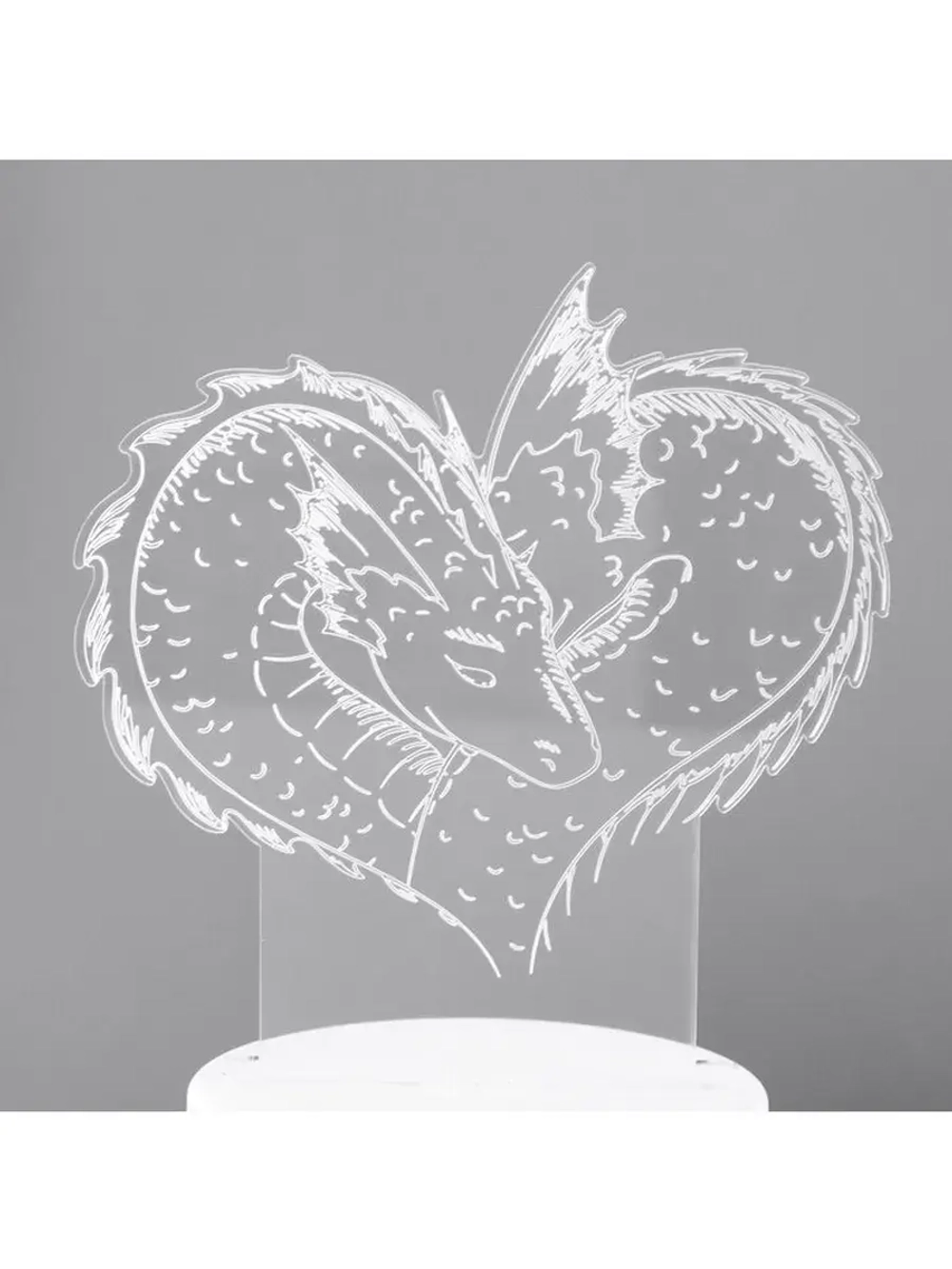 Светильник 3D ночник RISALUX «Драконы», LED RGB, от сети, 14
