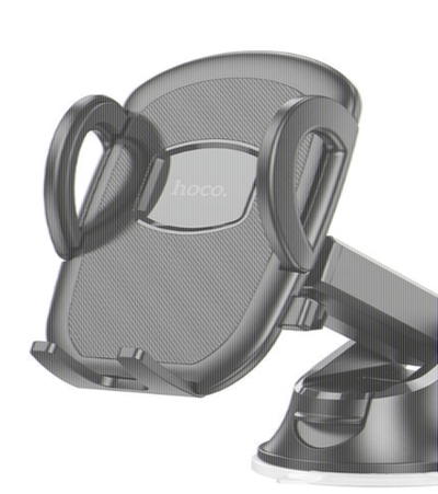 Держатель автомобильный HOCO H9 зажимной, на присоске Black