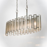 712164 Люстра AGAVE 6х40W E27 СЕРЕБРО С ПАТИНОЙ/ПРОЗРАЧНЫЙ