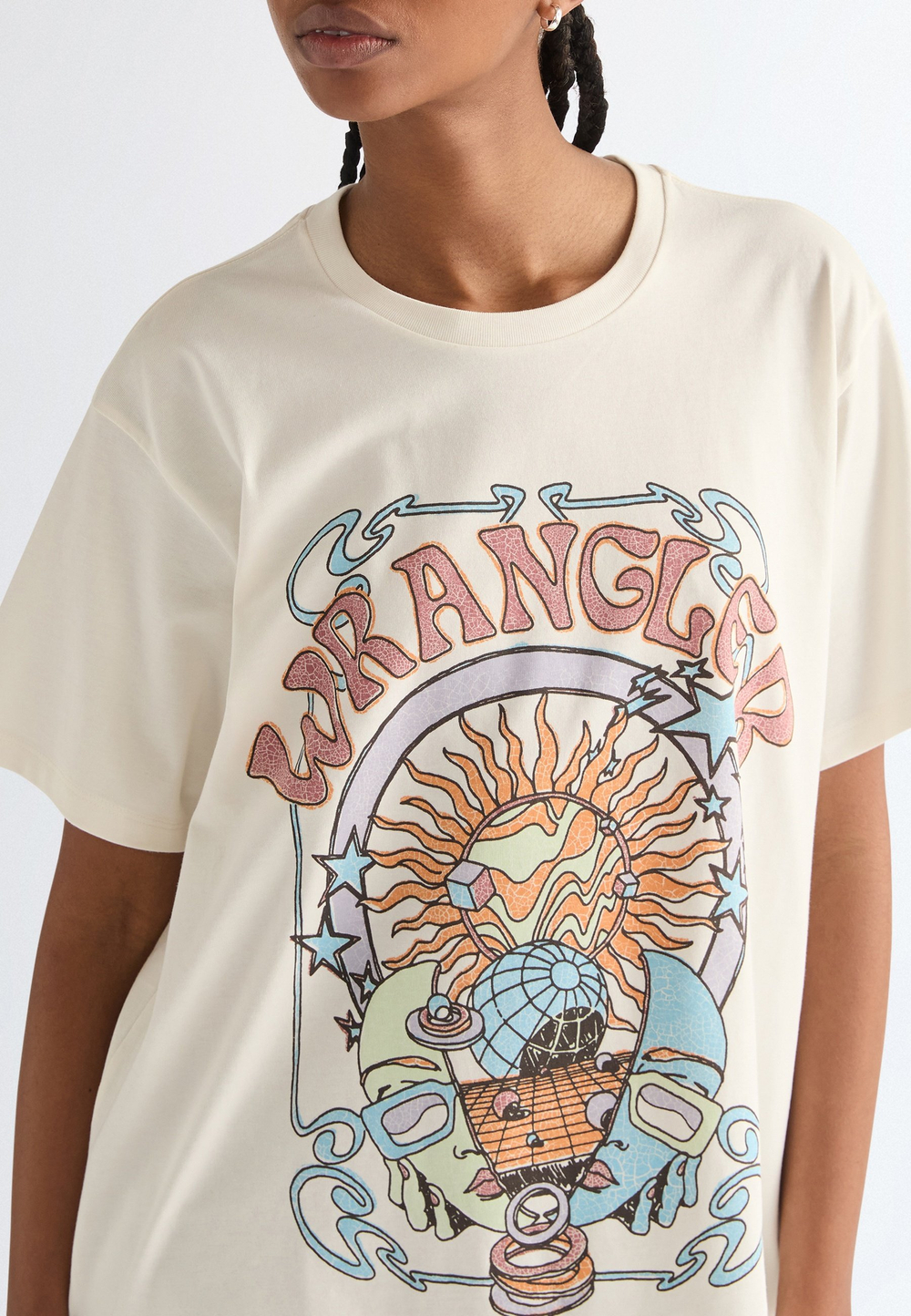 Футболка женская WRANGLER GIRLFRIEND TEE WORN WHITE