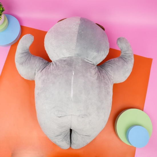 Мягкая игрушка Кот-качок серый, 55см