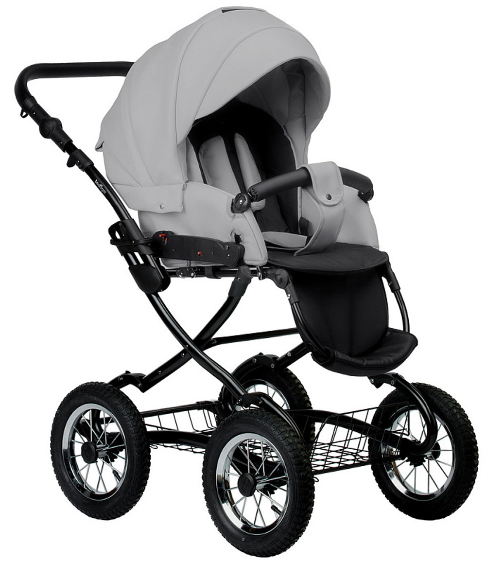 Детская коляска Indigo Barbara Eco Classic 3 в 1 с автокреслом Avionaut Cosmo Be04 св.серая кожа