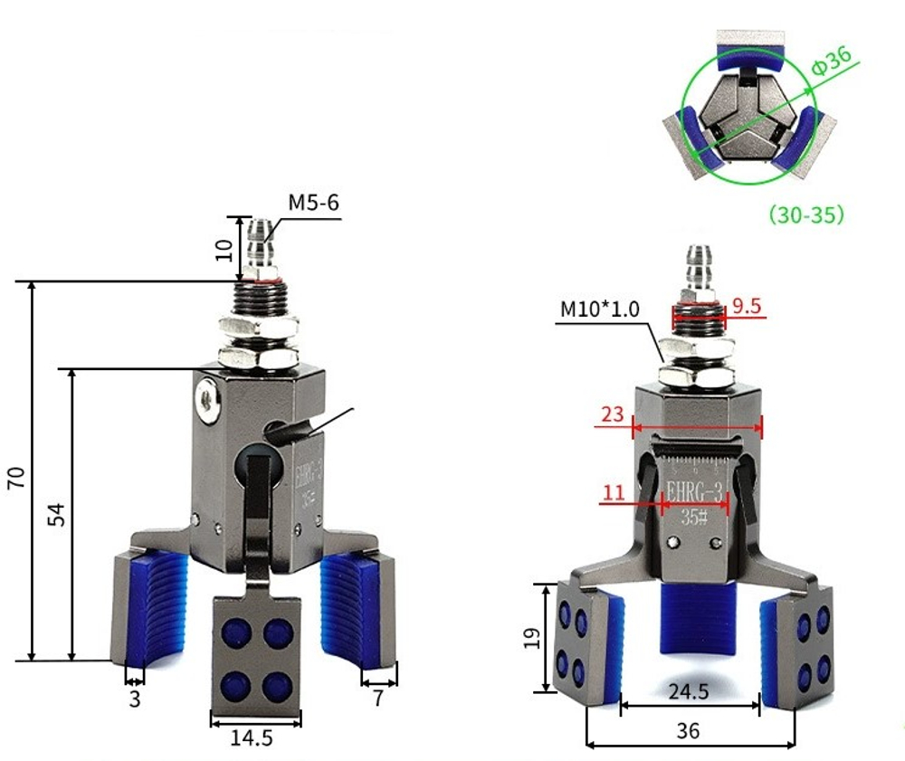 Jx3-ehrg-35 (with magnetic wiring, curved with rubber pad)