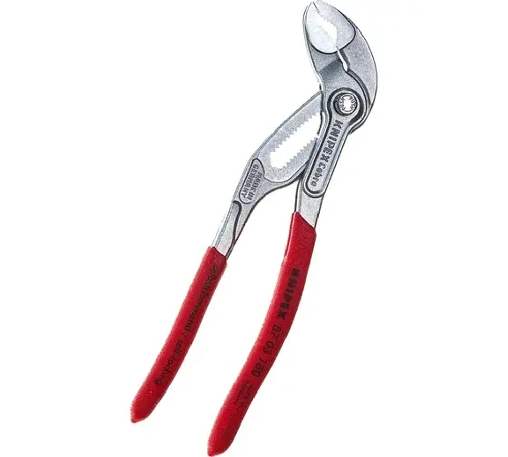 Knipex COBRA Клещи переставные с фиксатором, 42 м (1 1/2), под ключ 36 мм, L-180 мм, хром, 1-к ручки