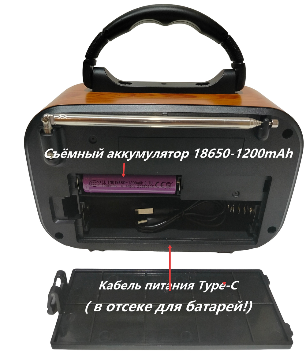 Радиоприемник с MP3 плеером Bluetooth + часы Компакт NS-7772BT
