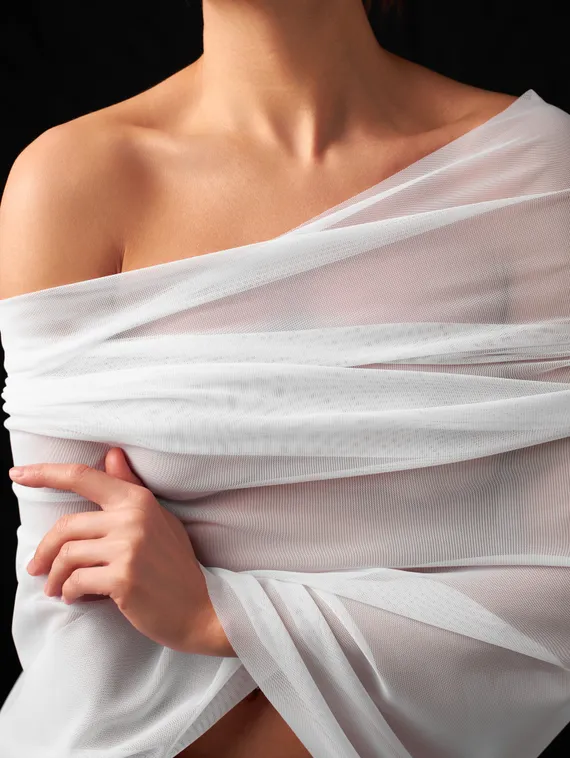 Сетка эластичная Lauma, арт.556, белый 001