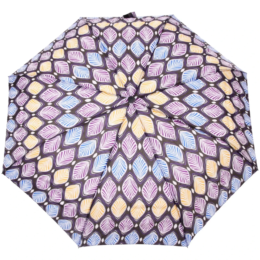 Зонт женский полуавтомат «Ultramarine- Маниока», микс 6 цветов, 8 спиц, d-100см, длина в слож. виде 28см, голубые цветы
