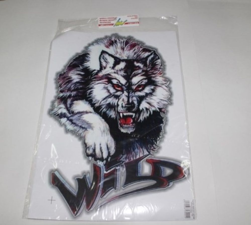 Наклейка Портрет  Волк Wild  (430х330) (A-STICKER)