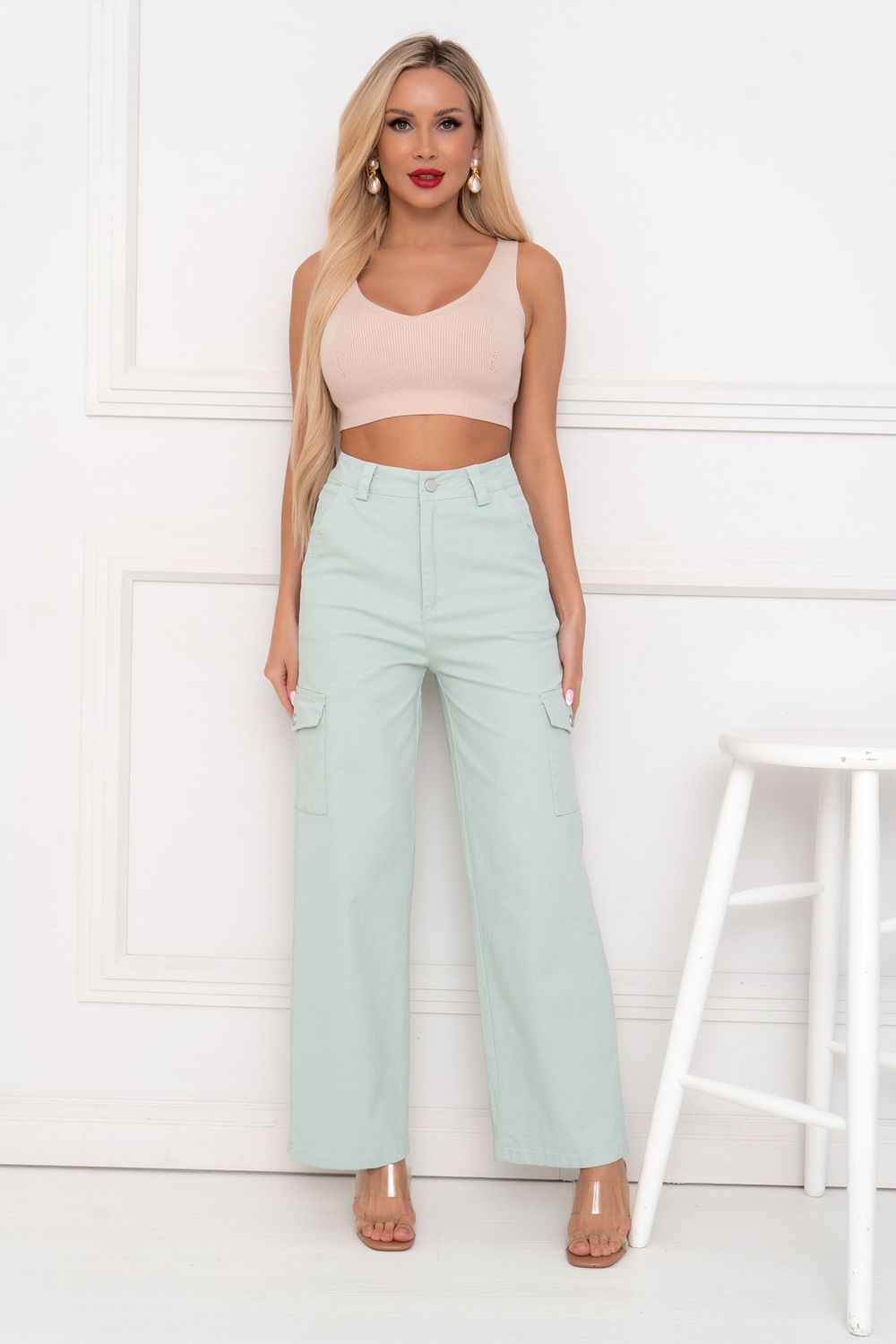 Джинсы Карго (мята) Дж11-102 Nikol