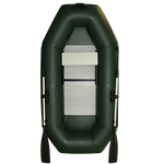 Лодка ПВХ Polar Bird Чирок Гребная PB-230Т Teal со стеклокомпозитной сланью и банкой Зелёная