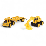 Пластмассовая игрушечная машина Toy Bibib "Эвакуатор с экскаватором", упакет полиэт.сетка