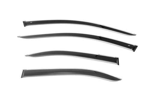 Дефлекторы боковых окон Cobra Tuning на Honda Accord  седан 2003-2007/Acura TSX 2003-2007 хромированный молдинг арт.H10103CR