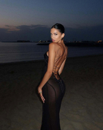 Платье шифоновое с атласным лифом