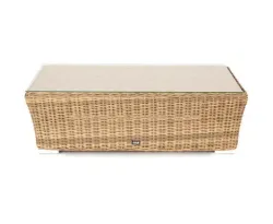 "Капучино" журнальный столик из искусственного ротанга, цвет соломенный