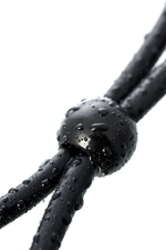 Лассо на пенис A-toys с одной бусиной черное 19,5 см