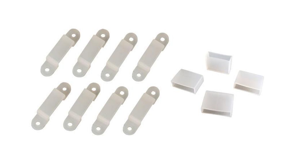 Комплект креплений для ленты светодиодной PLS PRO 2835/168-24В (8клипс+4заглушки) Pro JazzWay 5039650