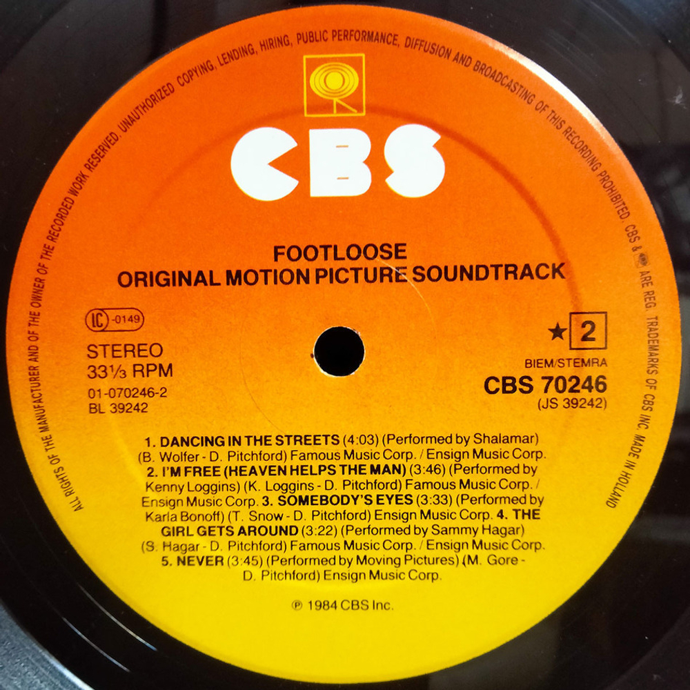 Soundtrack / Footloose (Original Soundtrack Of The Paramount Motion Picture)(LP)